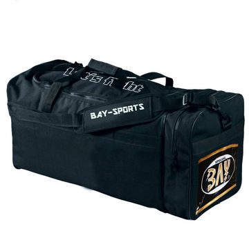 BAY-Sports Sporttasche Let´s Fight Trainingstasche Sport groß 80cm Kampfsport Kickboxen MMA (Nylon wasserabweisend, Gold Emblem), 100 Liter, Edles Präge Logo Embossed, XXL, Muay Thai, Fighting Wear