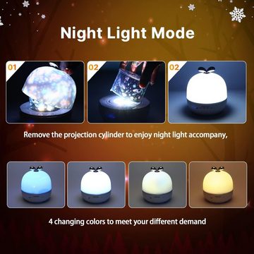 Daskoo Nachtlicht Kinder Sternenhimmel Projektor Lampe USB Aufladen, Apfel, LED fest integriert, 3 Leuchtmodi, 6 Arten von Projektionseffekten beim Drehen
