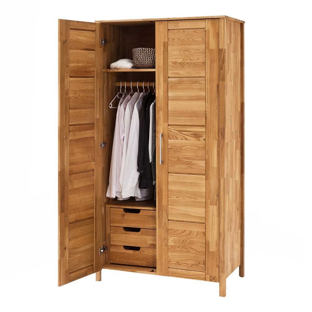 Pharao24 Kleiderschrank Buzia aus Massivholz