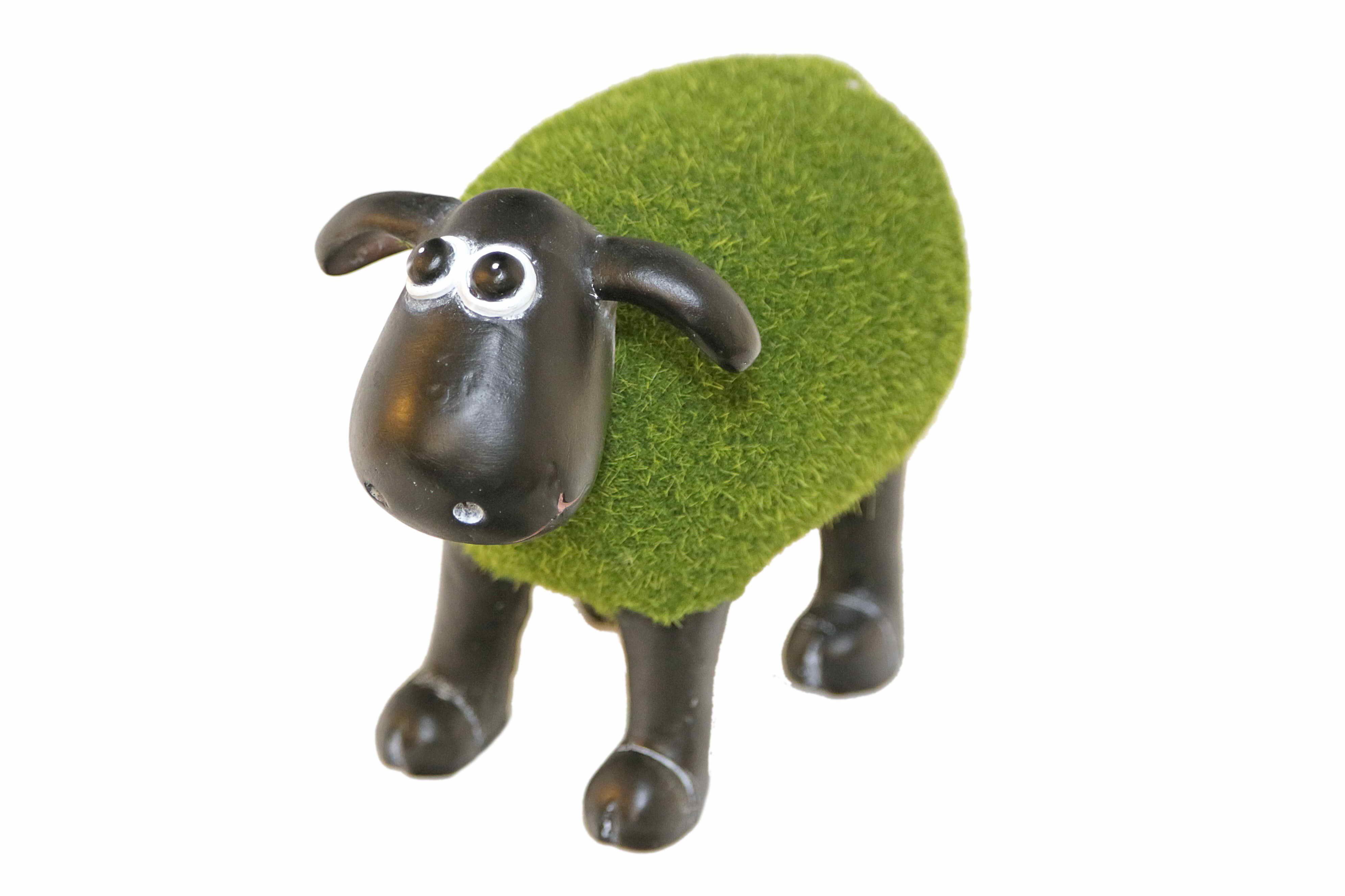 Casa Collection by Jänig Dekofigur Schaf grün (mit Rasenfell) stehend, Höhe: 14,5cm, Tierfigur, Dekofigur Schaf