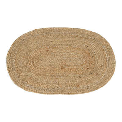 Teppich Bombay Fußmatte – Fußmatte aus geflochtener Jute, natürlich, oval, ..., House Nordic