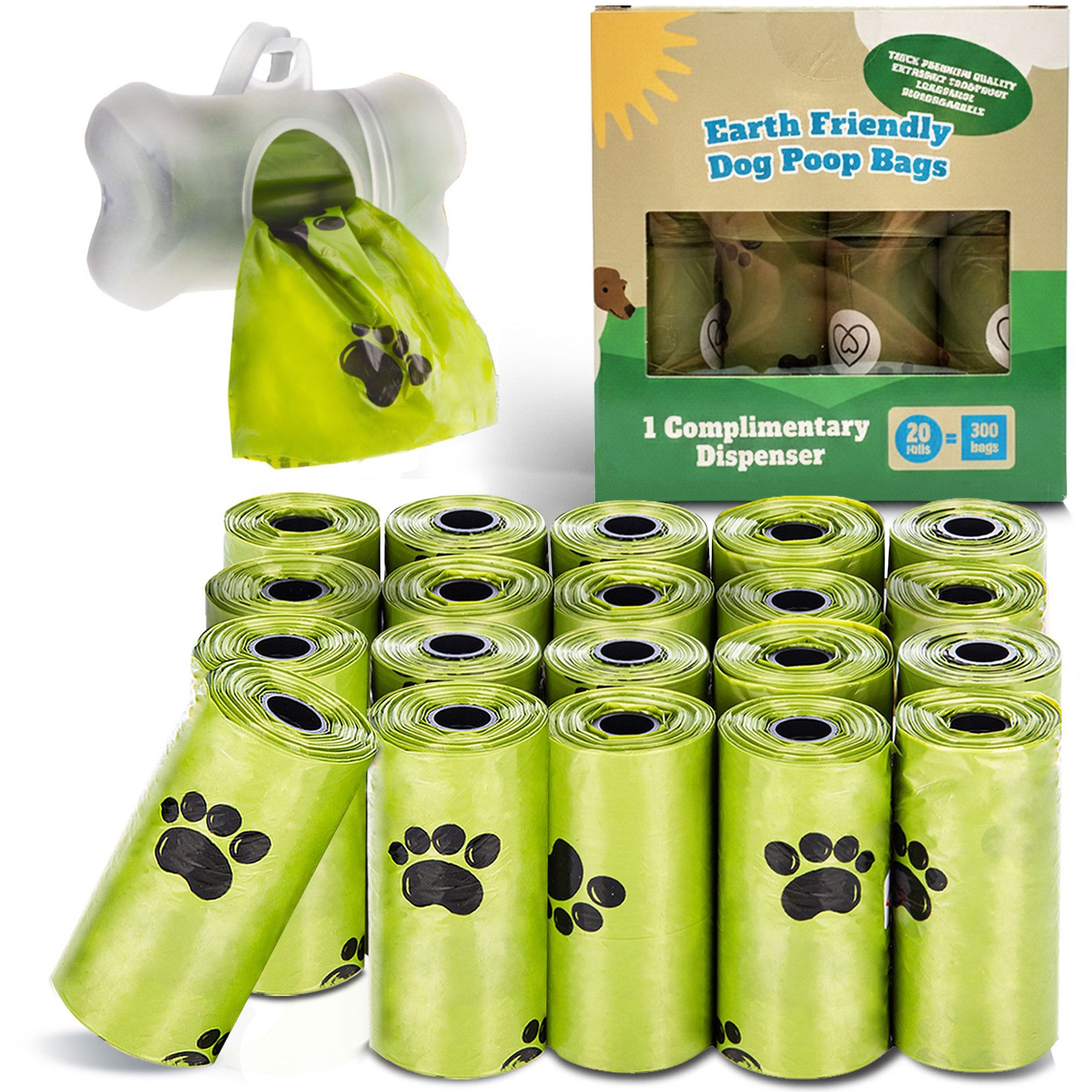 all Pets United Hunde-Geschirr ALL PETS UNITED Hundekotbeutel 100% biologisch und Kompostierbare, Kompostierbare Kotbeutel, Biologisch abbaubare Hundebeutel