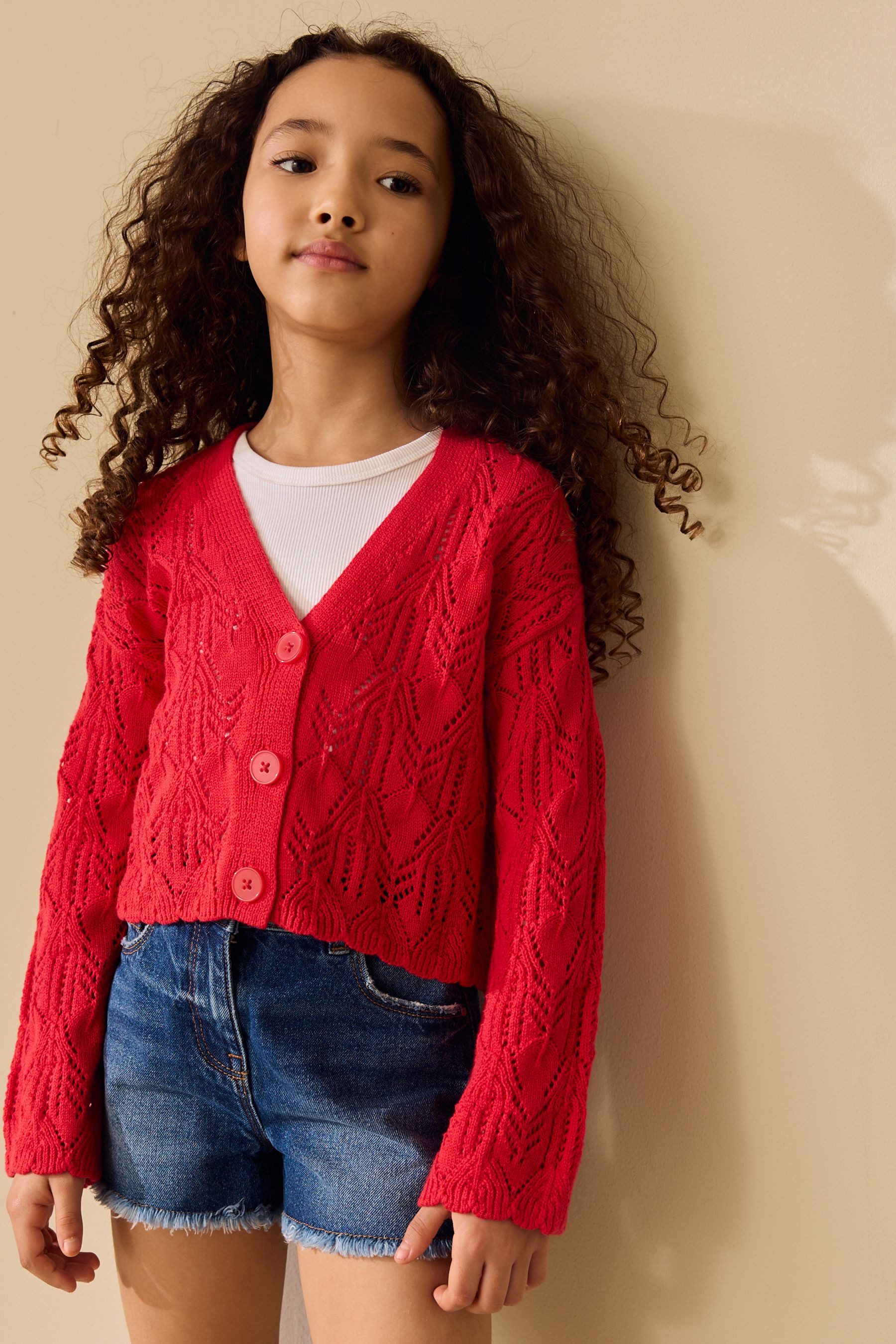 Strickjacke Strickjacke mit V-Ausschnitt