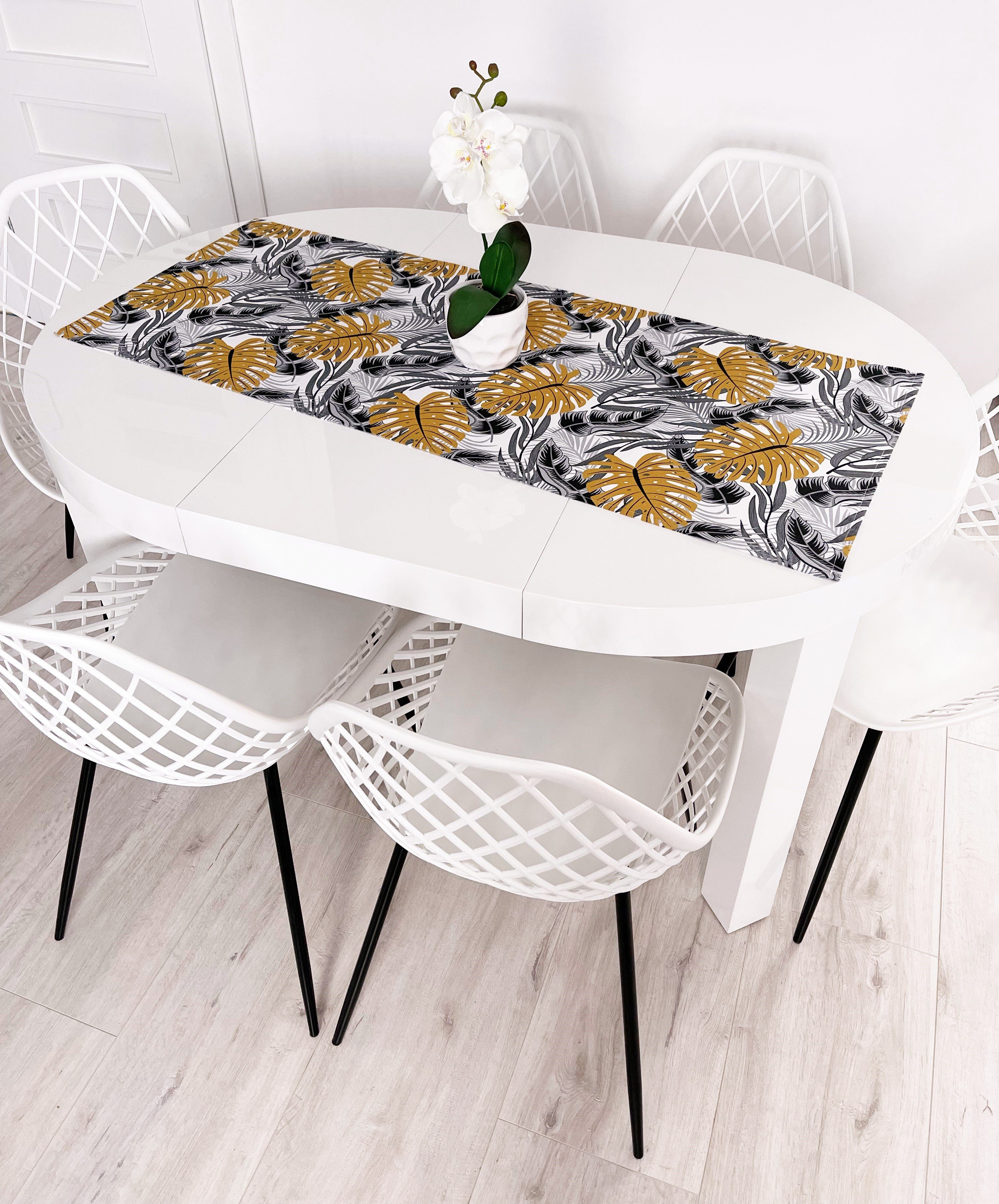 RoKo-Textilien Tischläufer Tischläufer Tischdecke Tischlaeufer 100% Maßen gedeckter 18 Baumwolle in verfügbar Tisch