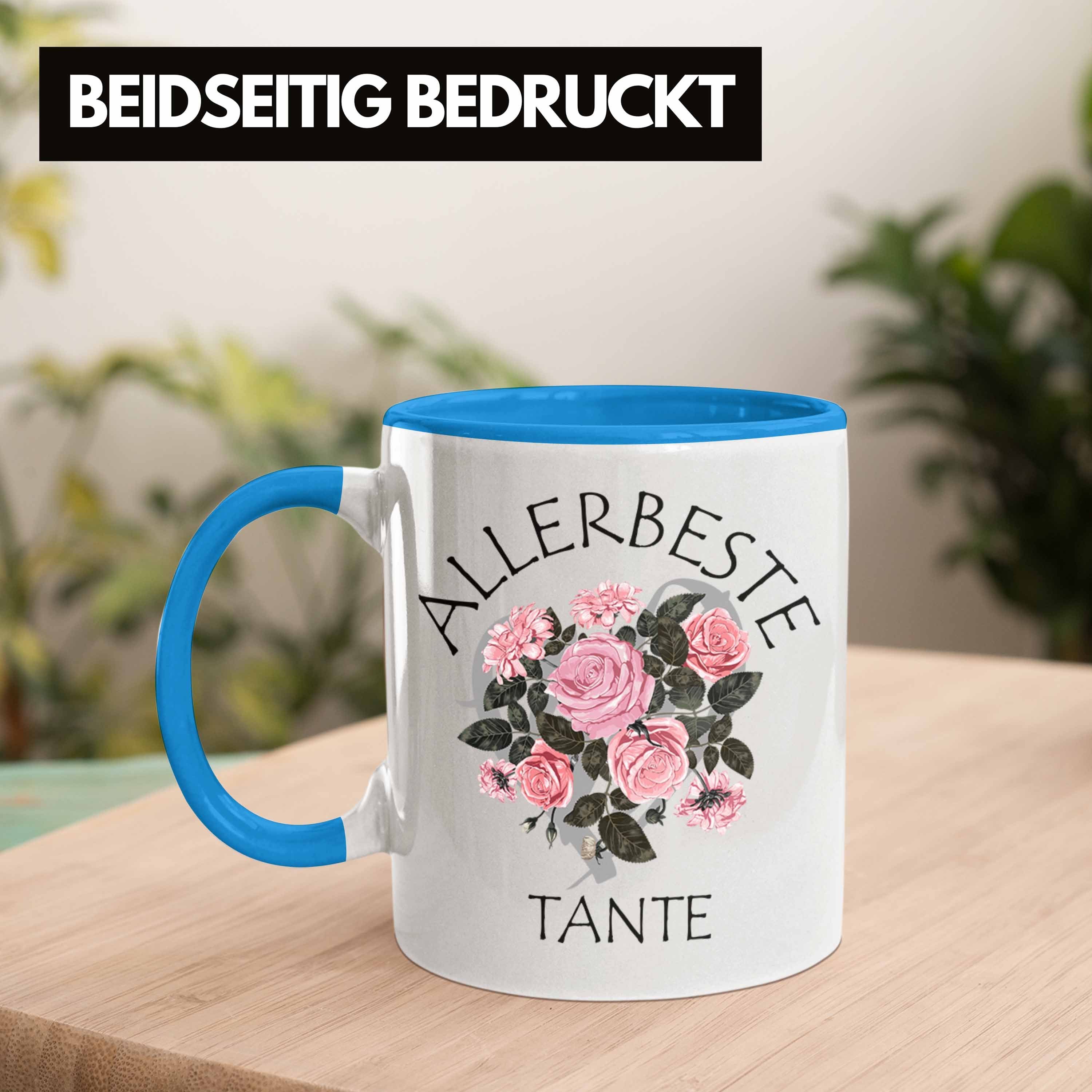 der für Tante Beste Kaffeetasse Tasse Geschenkidee Beste Geburtstag Trendation Welt Tante Trendation Blau Geschenk Tasse -