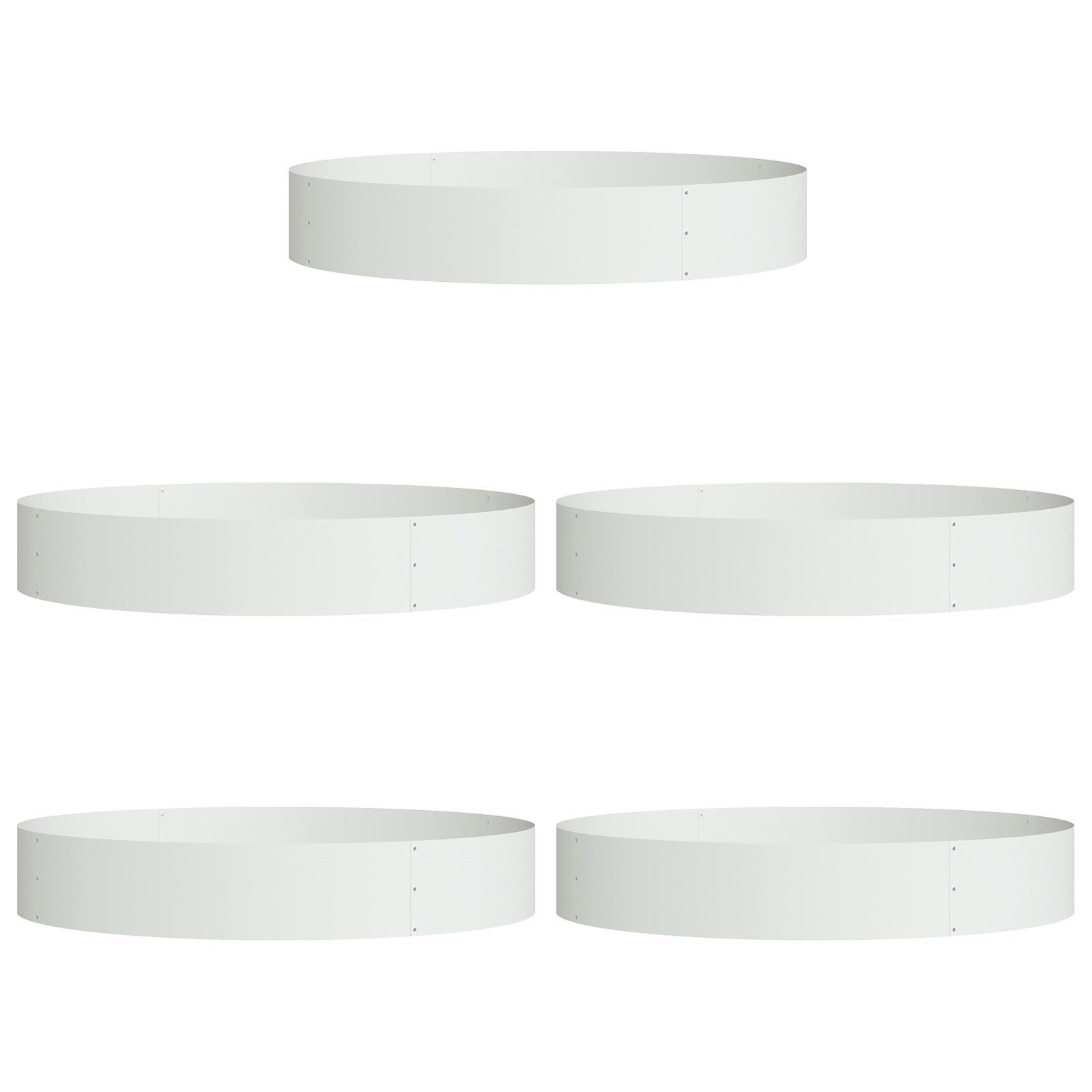 vidaXL Blumentopf Weißer Metalltopf Weiß Metall günstig online kaufen