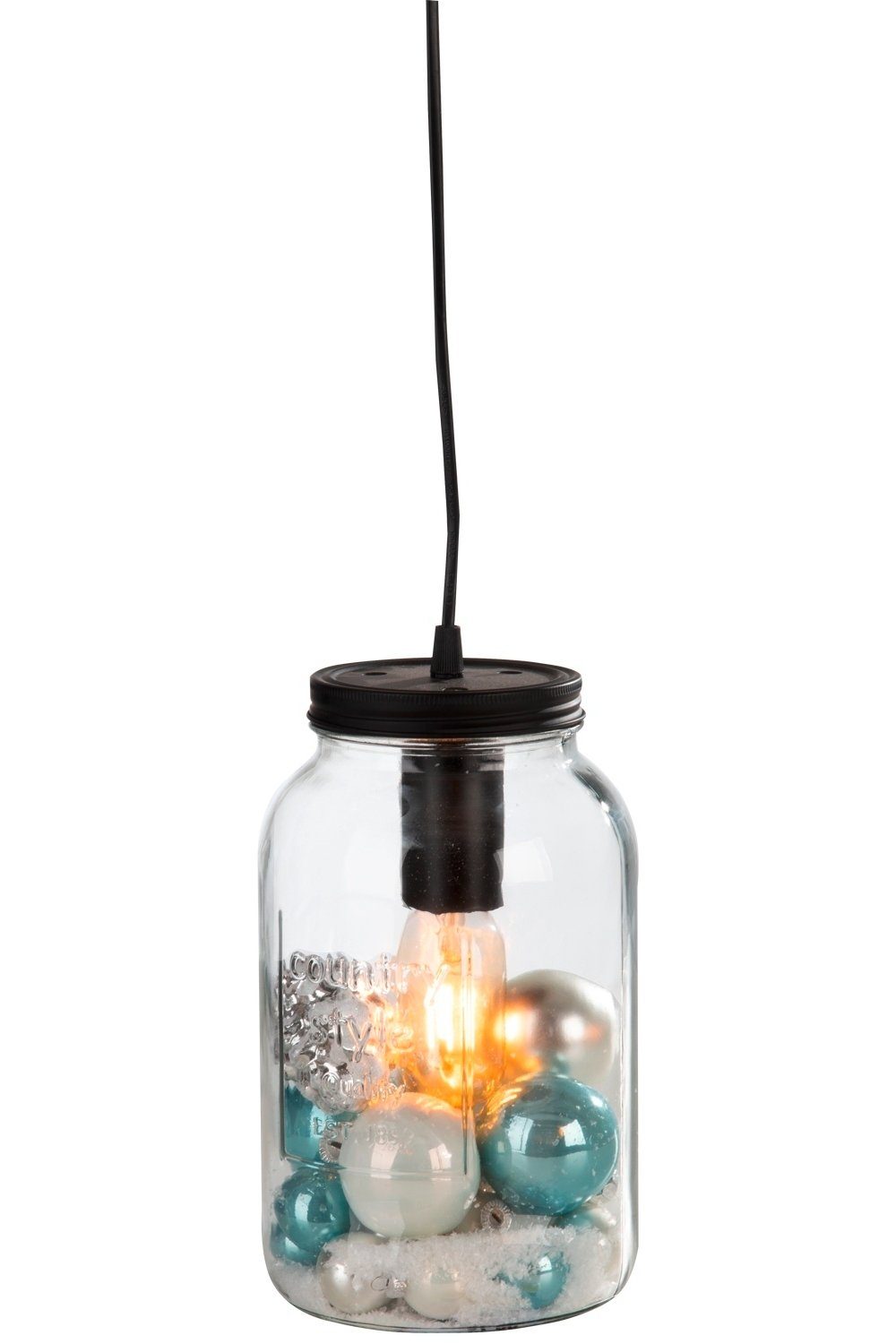 Dekolicht MURAL, 1-flammig, Schwarz, Kunststoff, Glas, ohne Leuchtmittel, Hängeleuchte, Hängelampe