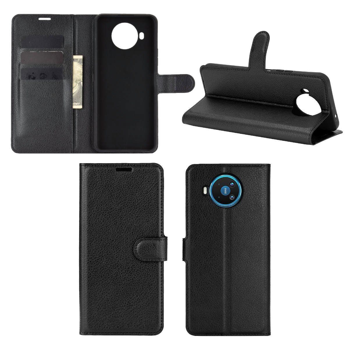 Wigento Handyhülle Für Nokia 8.3 5G Handy Tasche Wallet Premium Schutz Zubehör Hülle Case Cover Etuis Neu