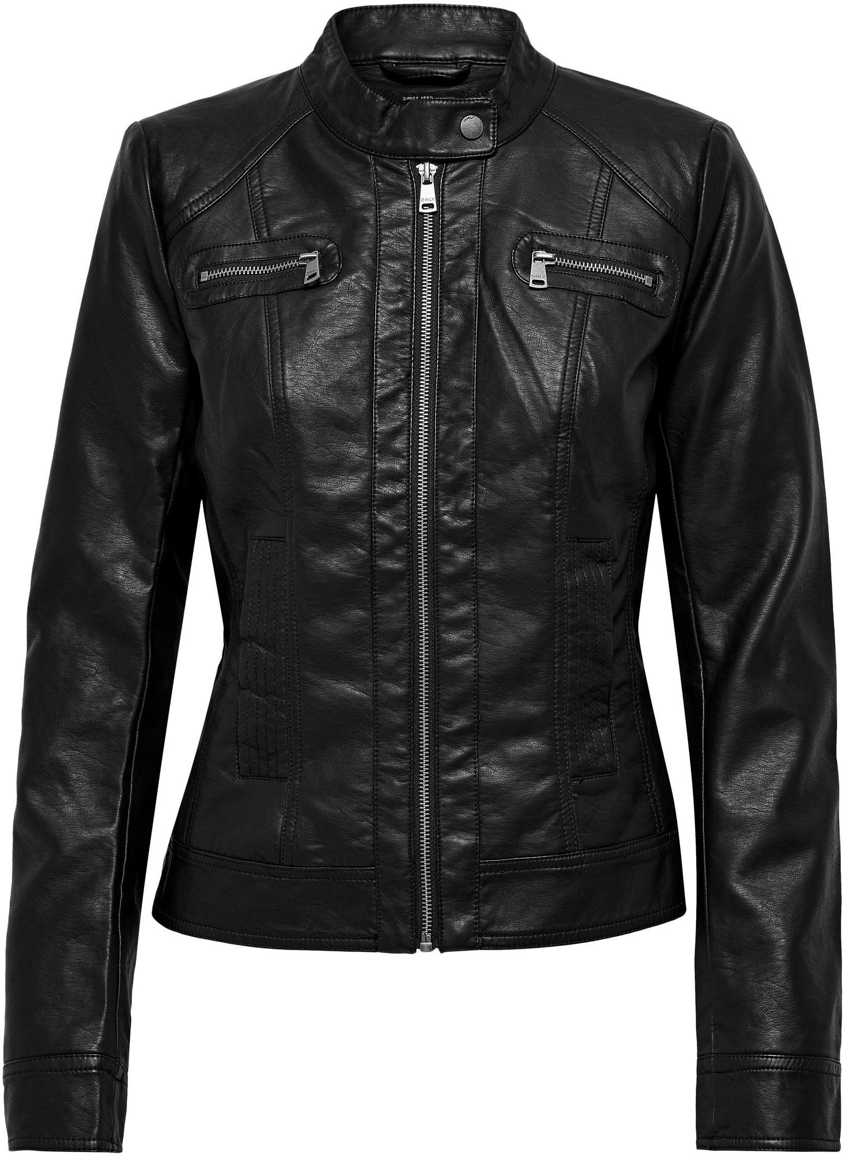 ONLY Lederimitatjacke ONLBANDIT FAUX LEATHER BIKER. Reduzierter Preis € 37,99. Unverbindliche Preisempfehlung € 59,99