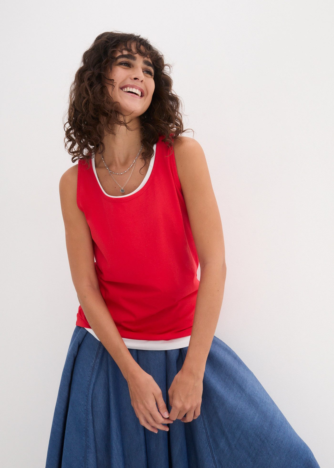 bonprix Longtop (Packung, 5-tlg) figurumspielende Passform, po-bedeckend