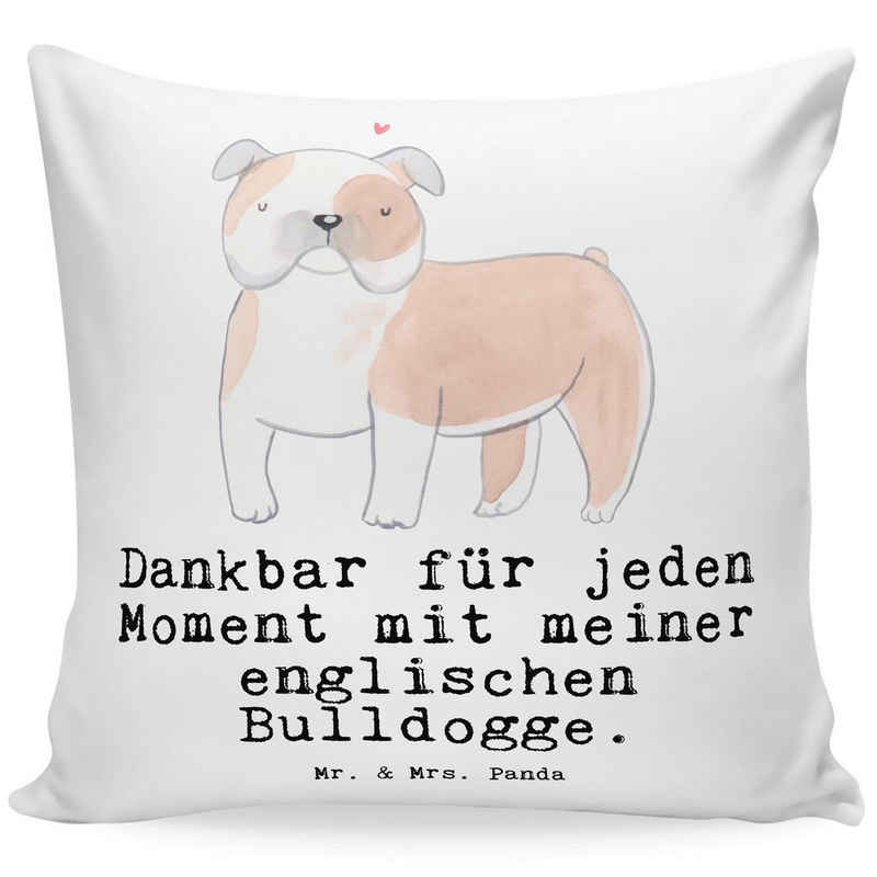 Mr. & Mrs. Panda Dekokissen Englische Bulldogge Moment - Weiß - Geschenk, English Bulldog, Motivk, Einzigartige Motive