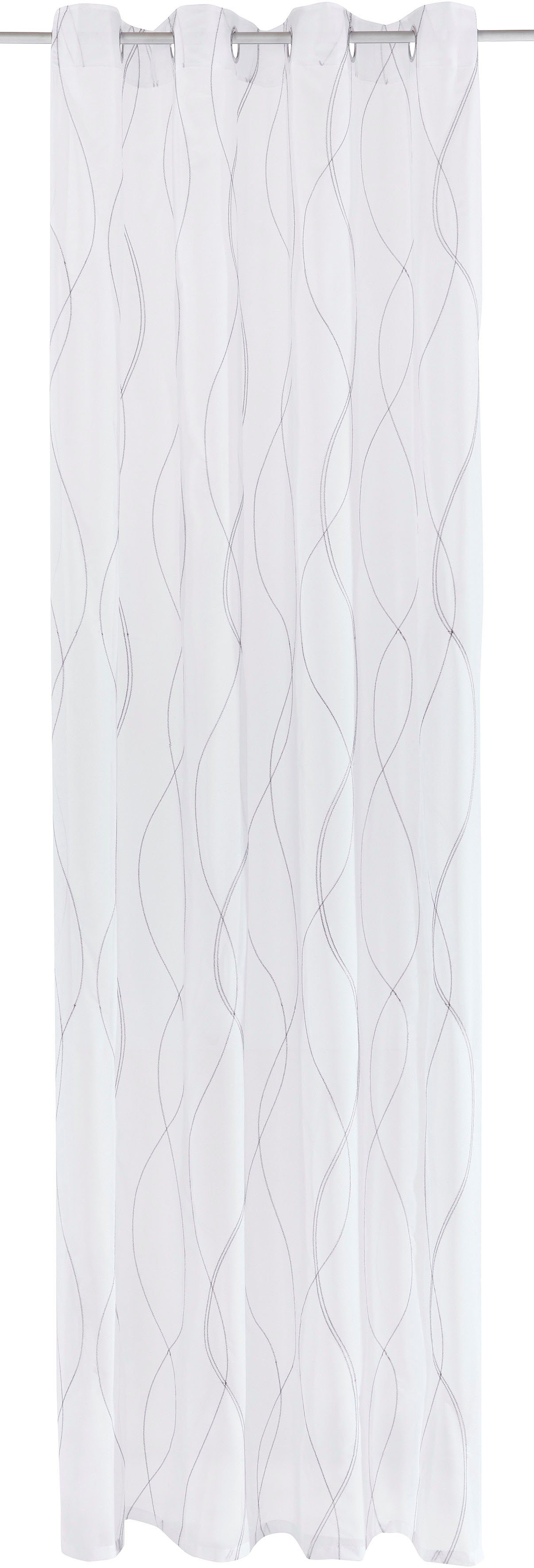 my home Gardine Mila (1 St), Ösen, transparent, Voile, mit Wellenmuster bes günstig online kaufen