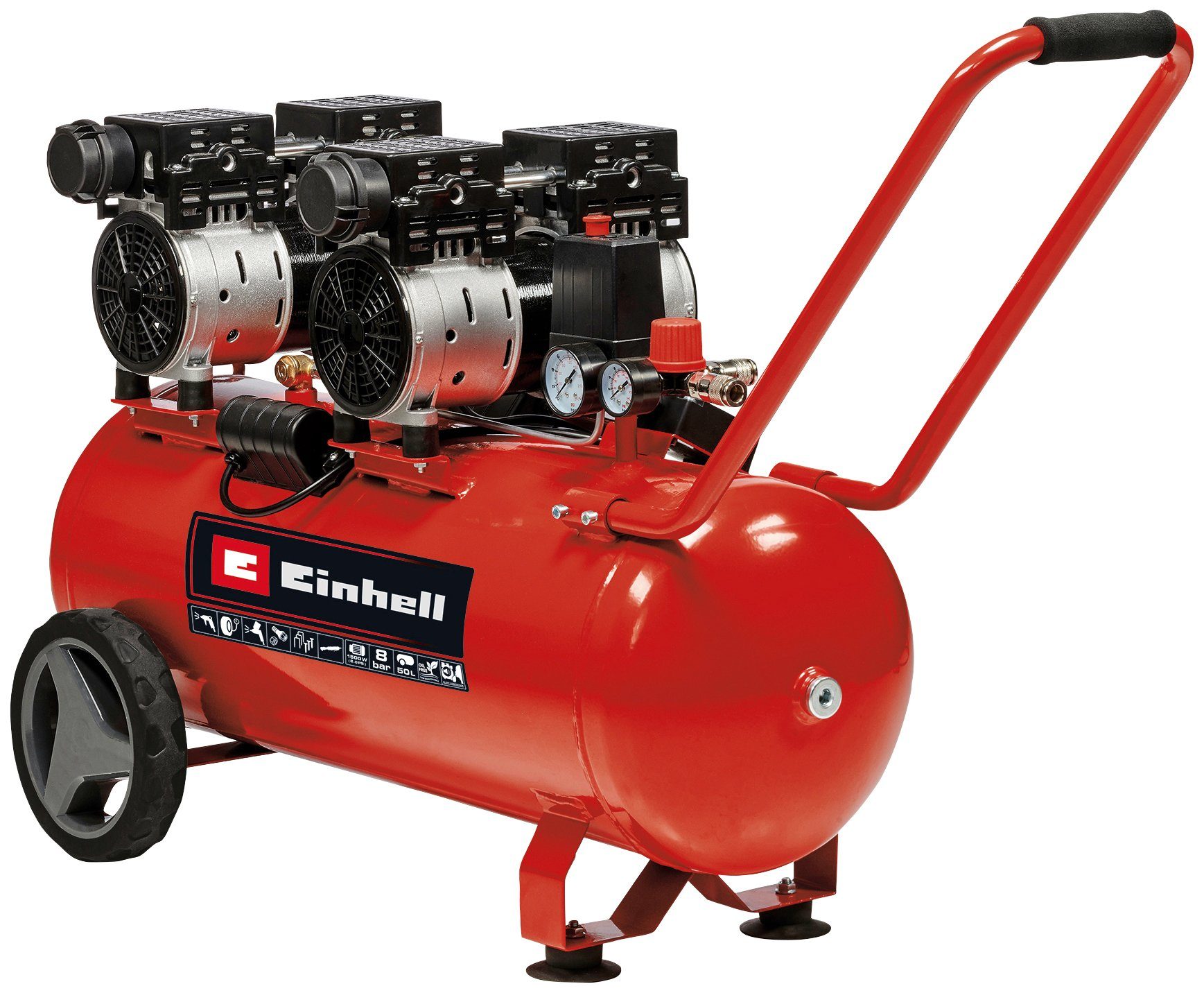 Einhell Kompressor TE-AC 50 Silent, 1500 W, max. 8 bar, 50 l