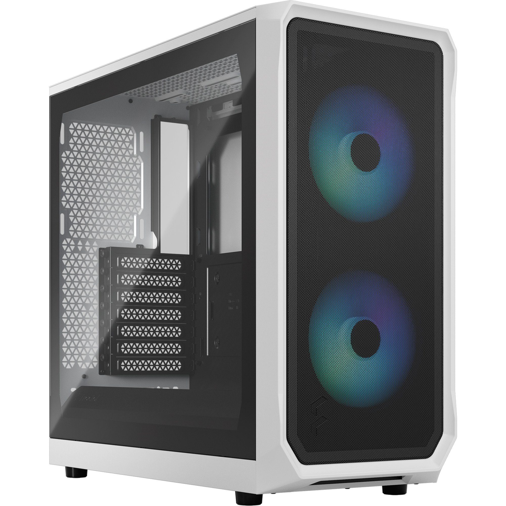 PC-Gehäuse Fractal Design Focus 2 RGB White TG Clear Tint
