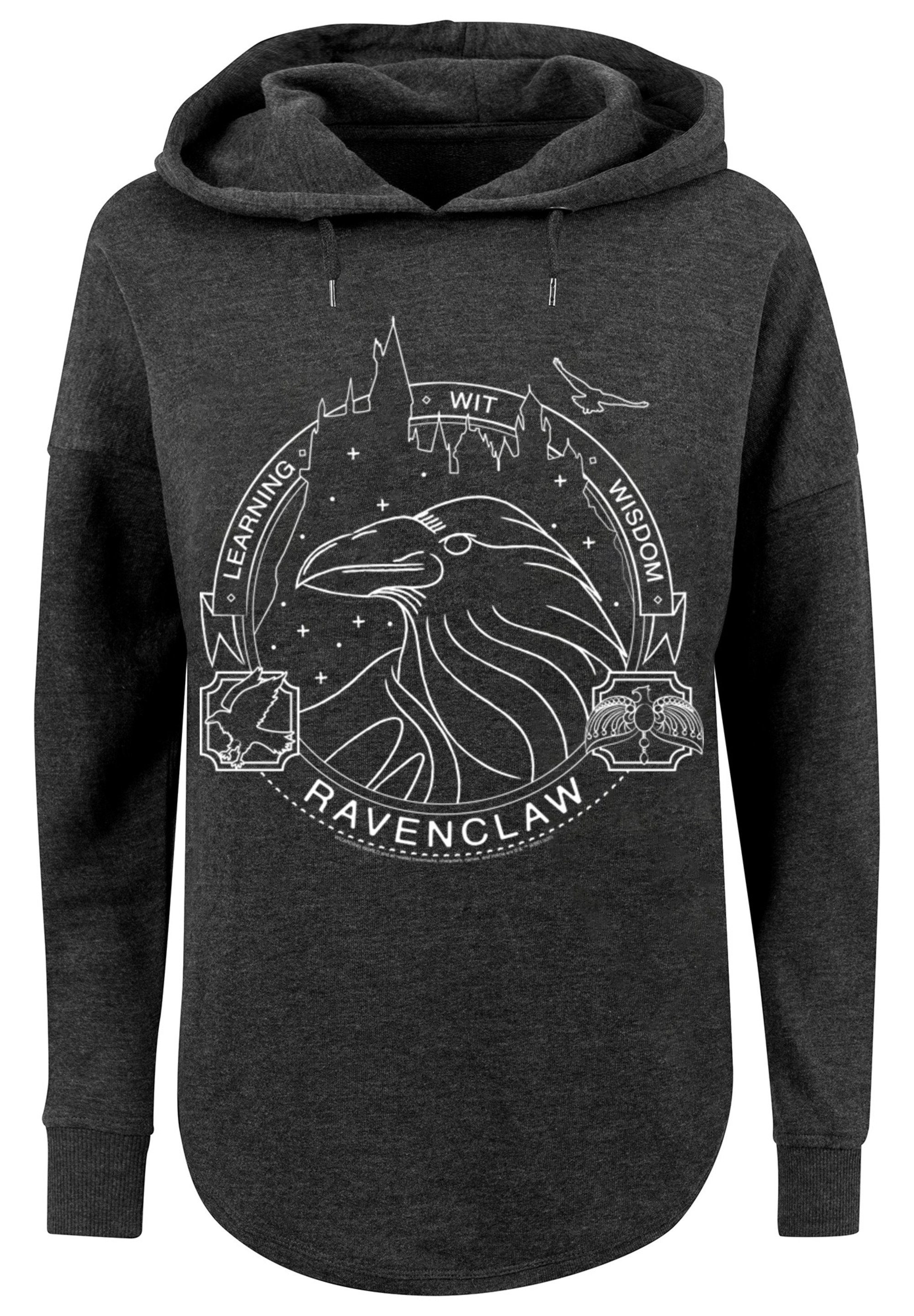 F4NT4STIC Kapuzenpullover Damen Harry Potter Ravenclaw Seal with Ladies Oversized Hoody (1-tlg) charcoal