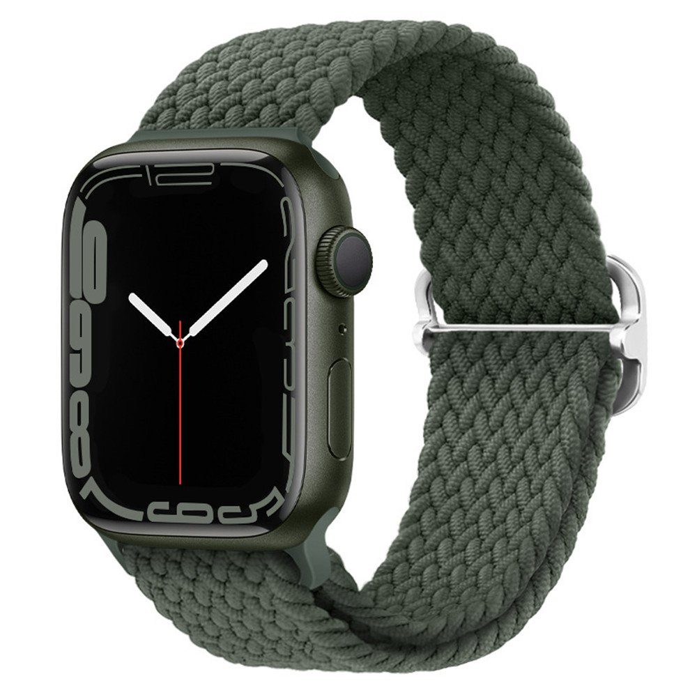 XDeer Uhrenarmband Nylon Loop Armband für Apple Watch Armband 38/40/41mm und 42/44/45mm, elastisches Stoff Geflochtenes Sport Band für iWatch Series 7