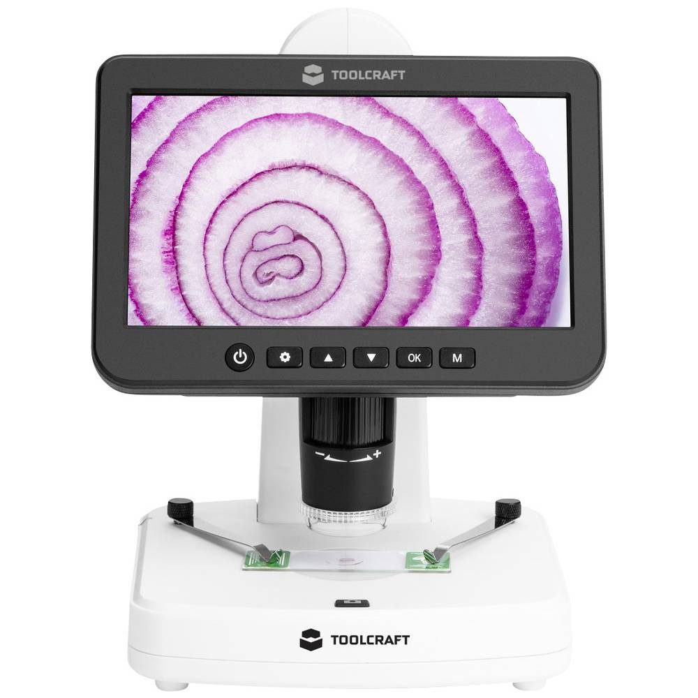 TOOLCRAFT 17.8 cm (7-Zoll) LCD-Digitalmikroskop mit Polarisator TO-9407067 Labormikroskop