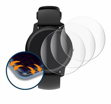 Savvies Full-Cover Schutzfolie für Withings Move ECG, Displayschutzfolie, 4 Stück, 3D Curved klar