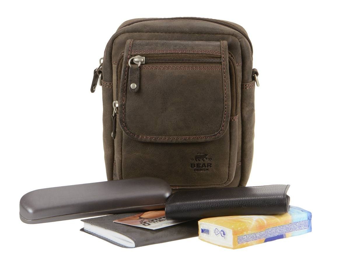 Bear Design Gürteltasche Dark-Nature Leder, Hüfttasche günstig online kaufen