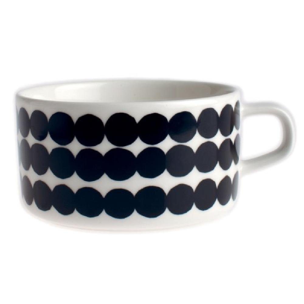 Marimekko Tasse Teetasse Oiva-Siirtolapuutarha Weiß-Schwarz