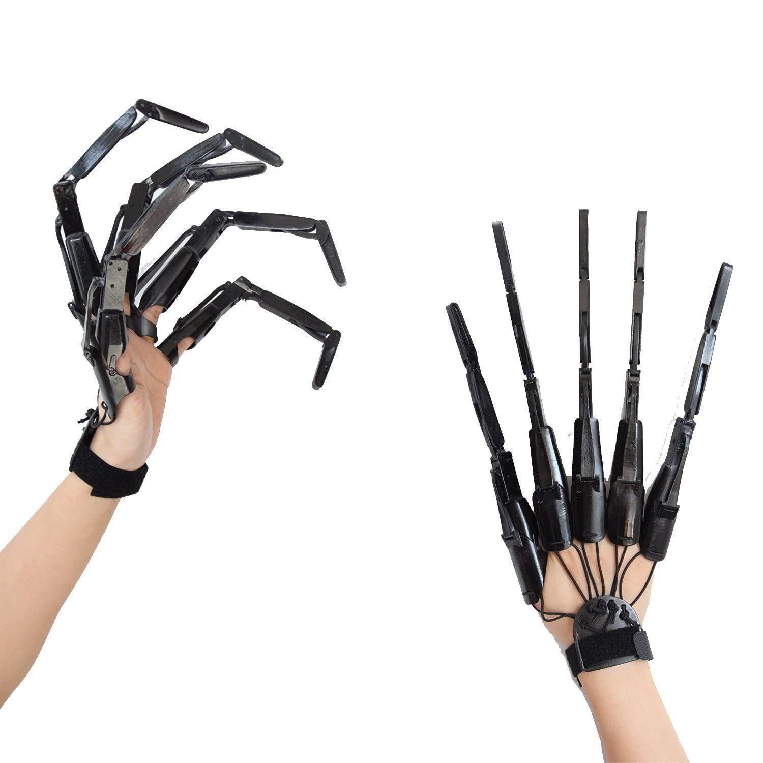 LuxusKollektion Monster-Kostüm Handschuhe Halloween Schädelfinger Schwarz