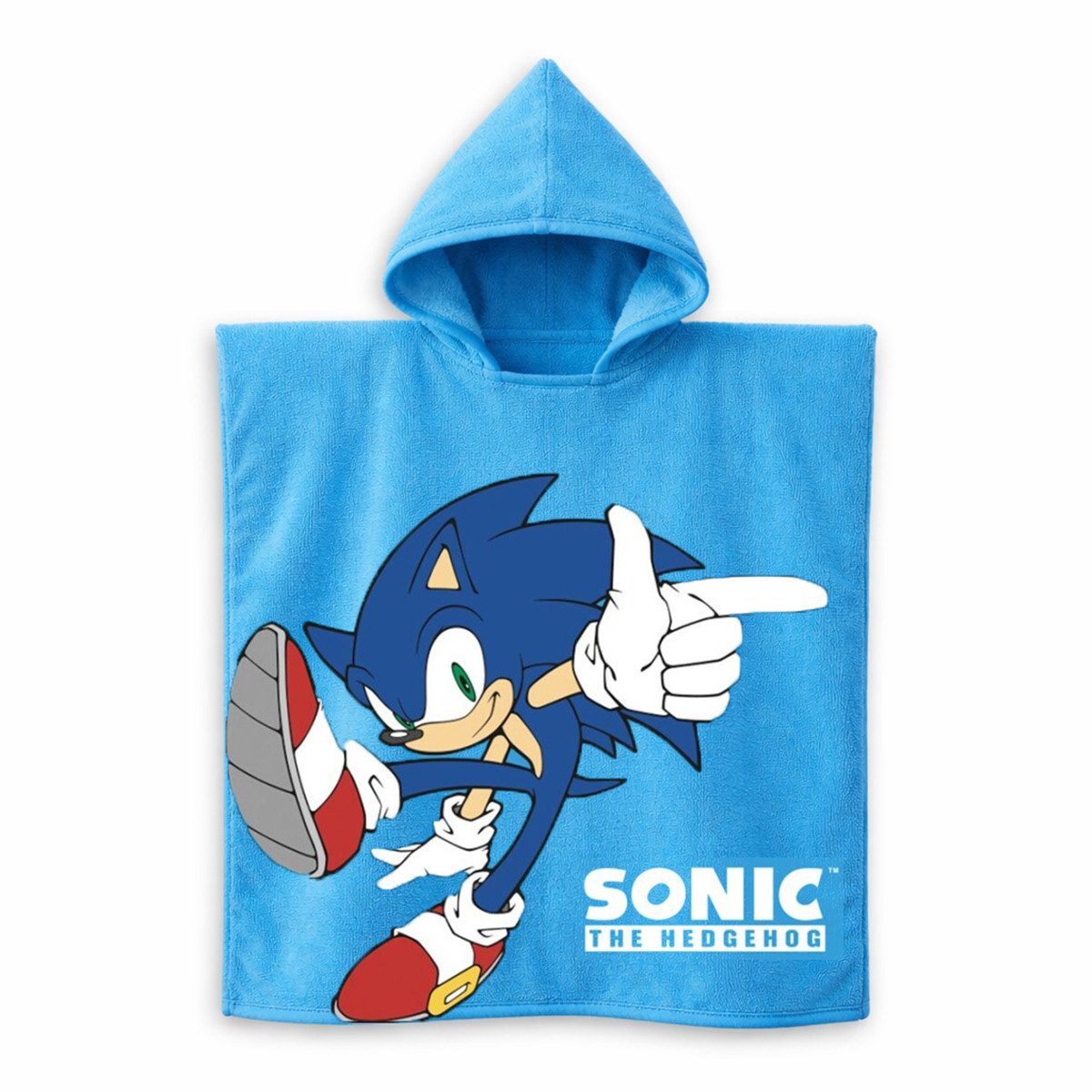 Sonic The Hedgehog Badeponcho Poncho Badetuch Kapuzenponcho für Kinder