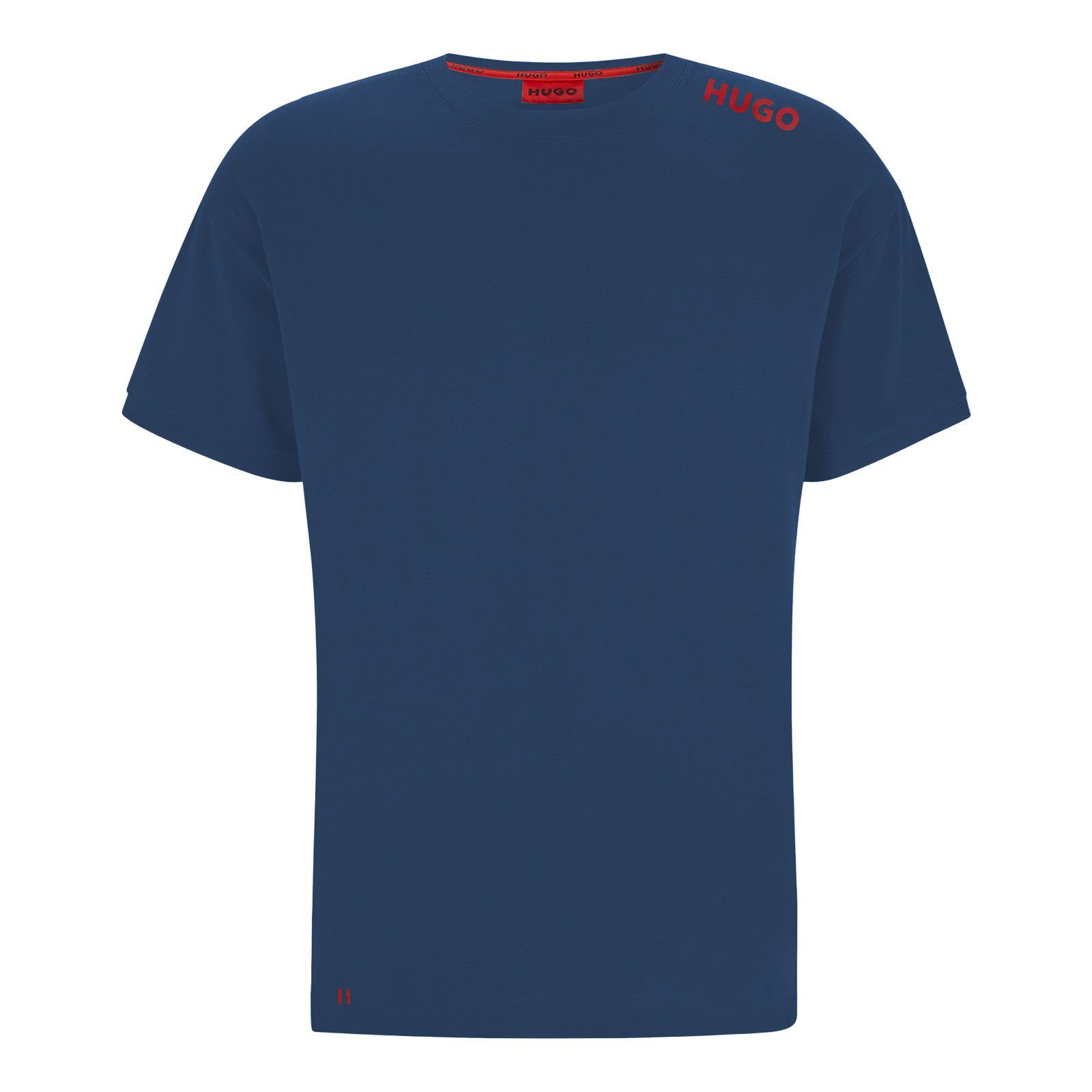 HUGO T-Shirt Labelled T-Shirt mit Logo-Druck auf der Schulter 479 open blue