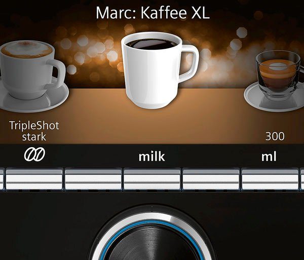 SIEMENS automatische Kaffeevollautomat bis connect EQ.9 TI9558X1DE, leise, extra Profile 10 zu plus Reinigung, individuelle s500