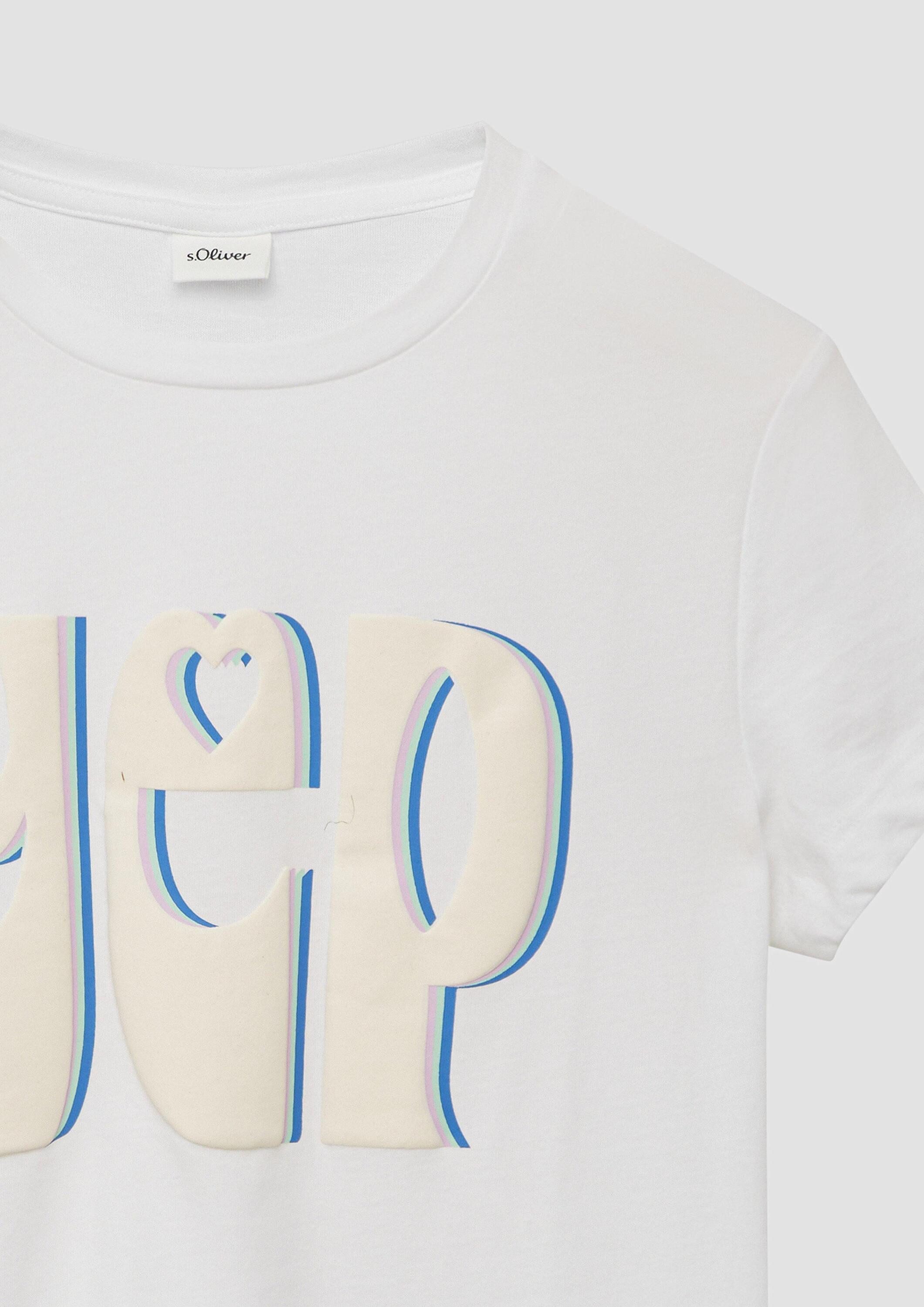 s.Oliver Kurzarmshirt T-Shirt T-Shirt mit Frontprint im Loose Fit