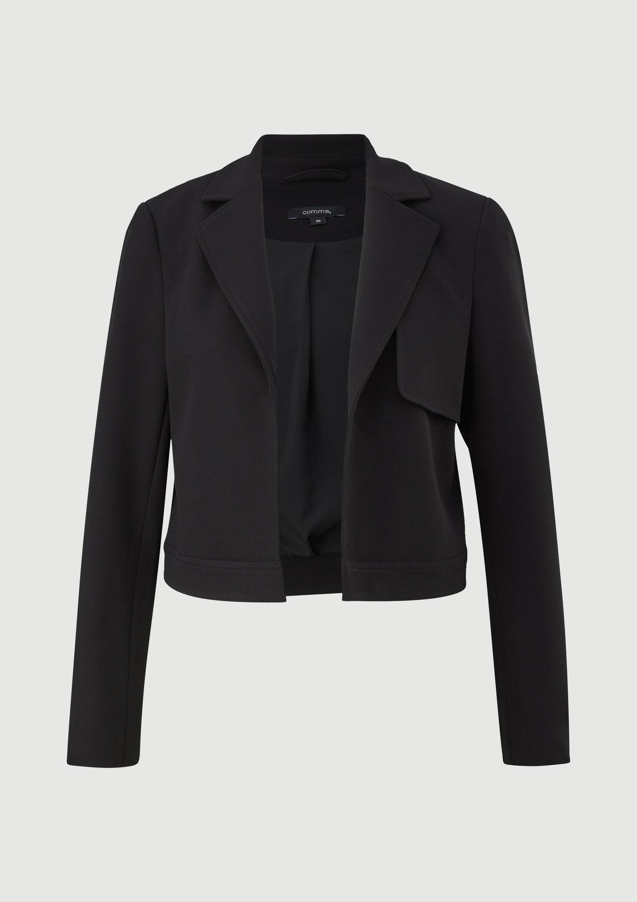 comma Jackenblazer Indoor-Blazer Kurzer Blazer aus Viskosemix