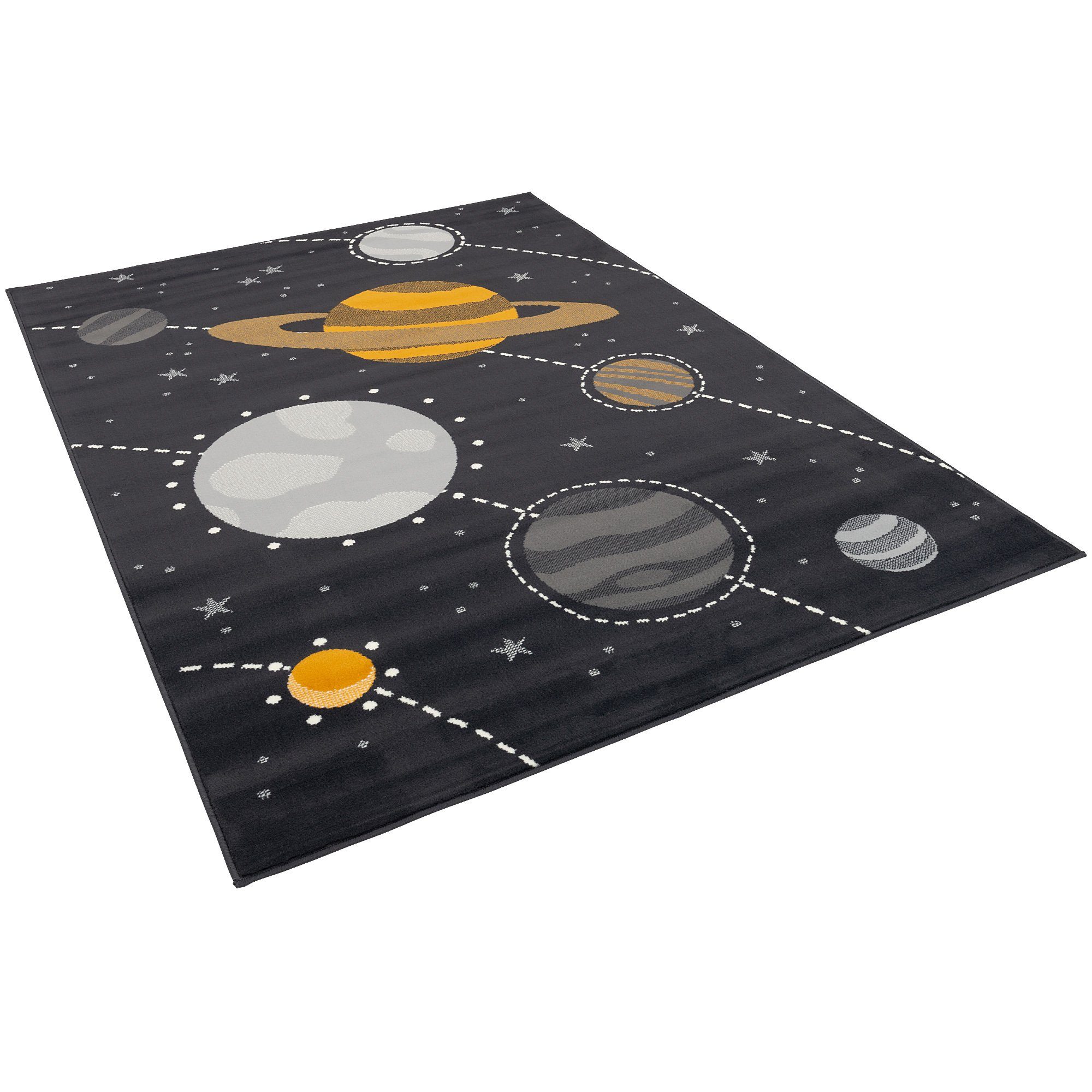 Pergamon Kinderteppich Kinderteppich Passion Kids Planeten, Rechteckig, Höhe: 9 mm