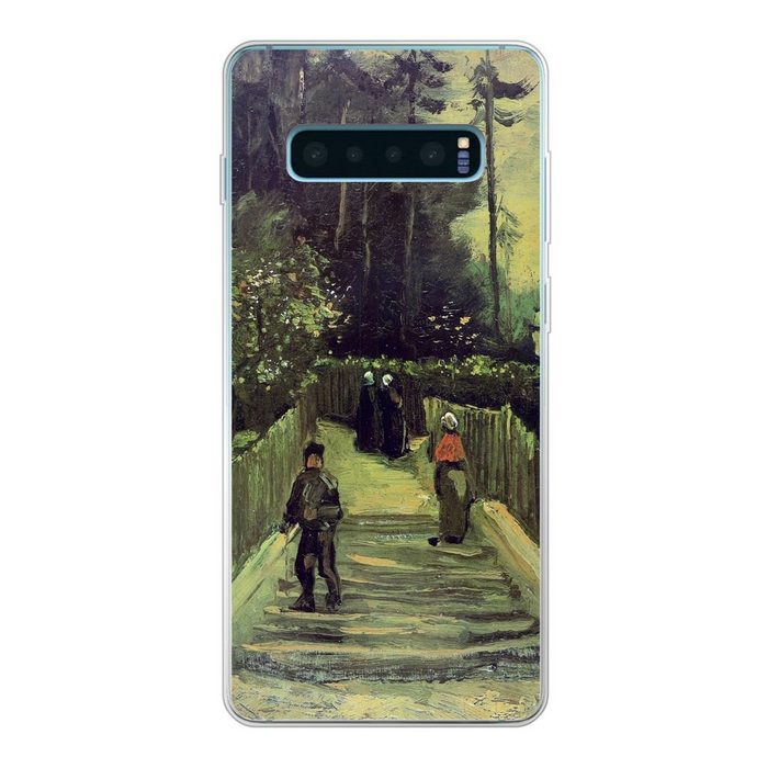 MuchoWow Handyhülle Schräger Weg in Montmartre - Vincent van Gogh Phone Case Handyhülle Samsung Galaxy S10 Lite Silikon Schutzhülle