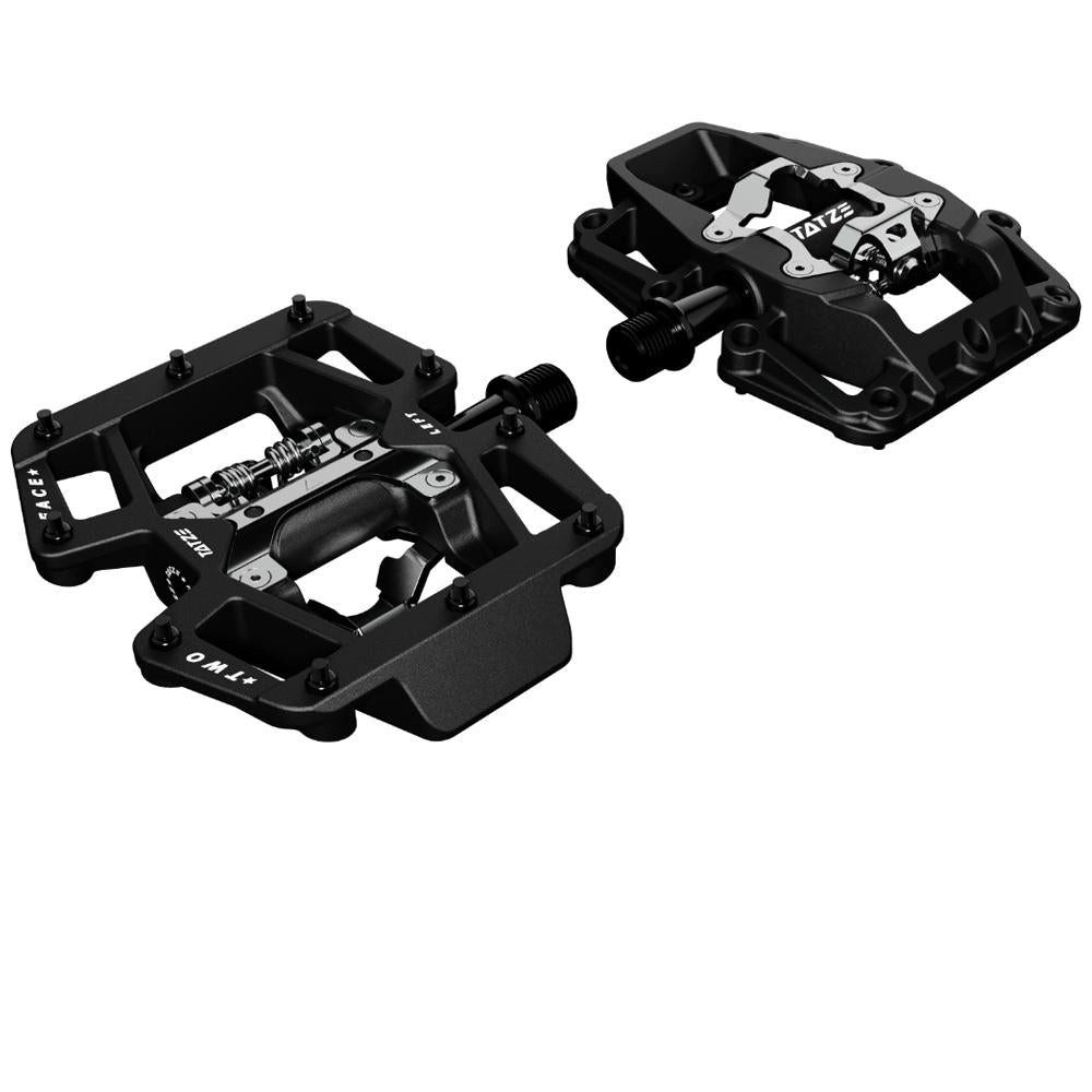 Tatze Klickpedale Tatze Pedal MTB TWO-FACE Composite Plattform/SPD schwarz 10 Pins