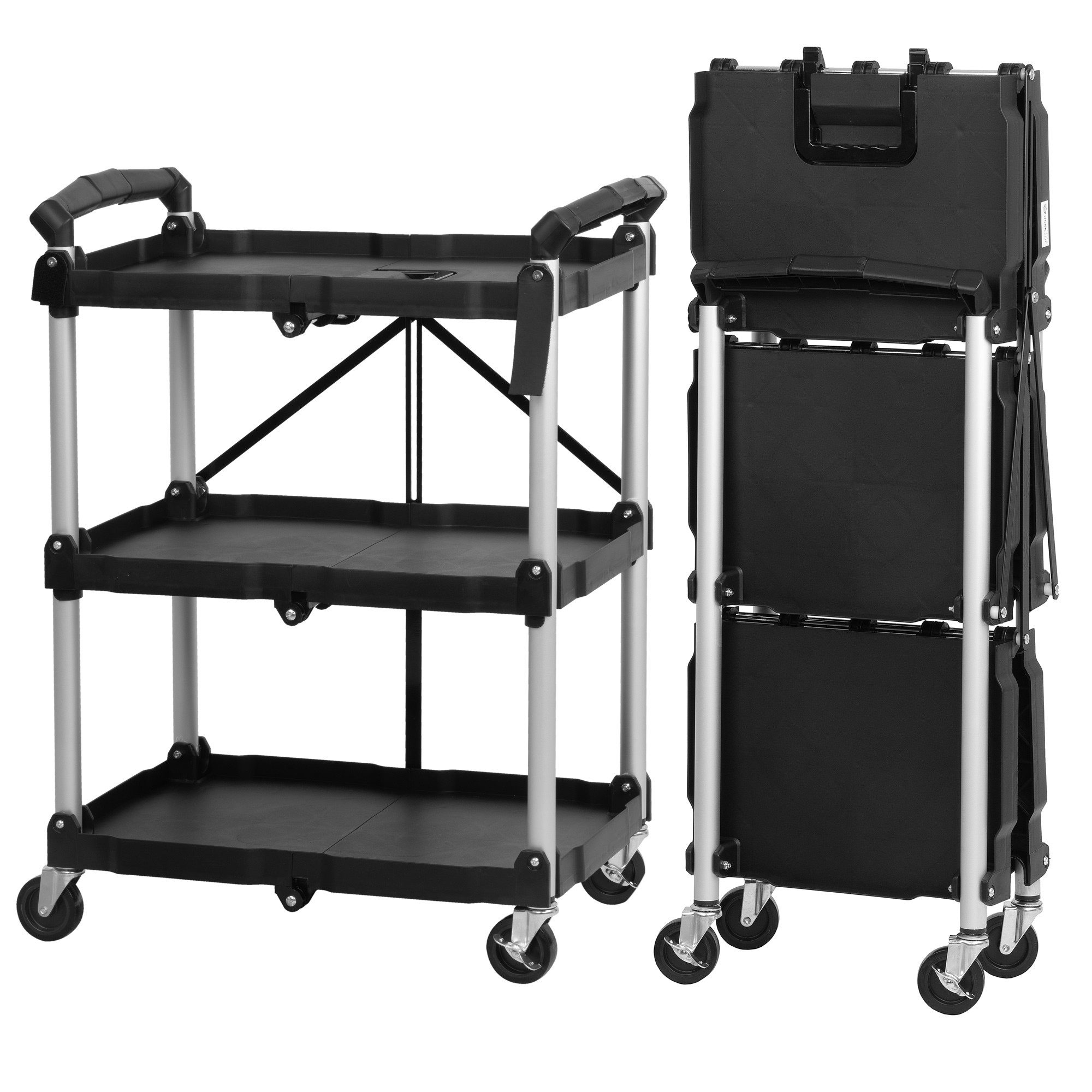 Mahlzeit Beistellwagen Faltbarer Servierwagen mit Rollen, belastbar bis 150 günstig online kaufen