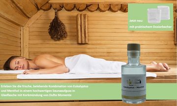 Dufte Momente Sauna-Aufgussset Eukalyptus Menthol 100ml in Glasflasche (1-tlg) vegan und ohne Tierversuche