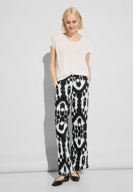 STREET ONE Chinohose LS_Office_ AOP Linen Wide Leg