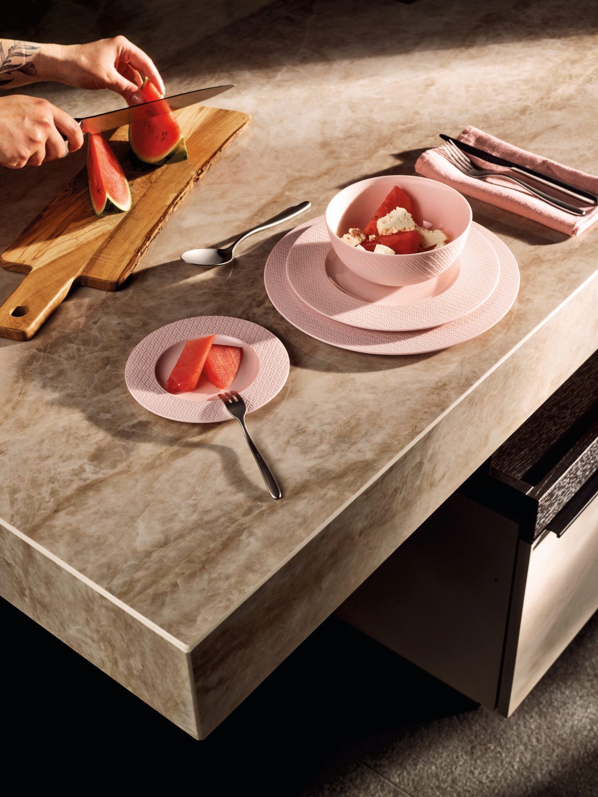 Rosenthal Brotteller Kumi Rose tone Brotteller 17cm
