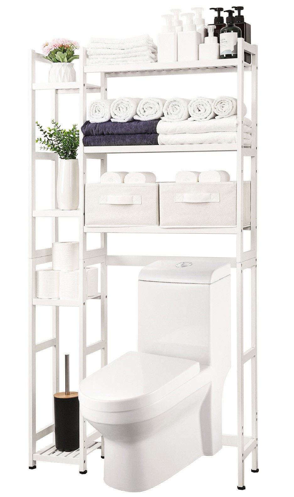 Yorbay Badregal Bambus Toilettenregal mit 7 günstig online kaufen