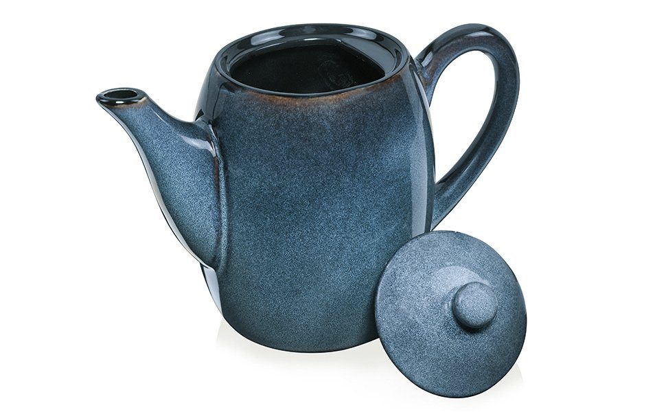 SÄNGER Teekanne Darwin Kaffeekanne, 1.3 l, (1x Teekanne), Handmade, 1,3 l, Blau