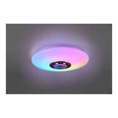 Reality Leuchten Deckenleuchte Deckenleuchte MUSICA Lampe LED Bluetooth Farbwechsler ca. 41 cm