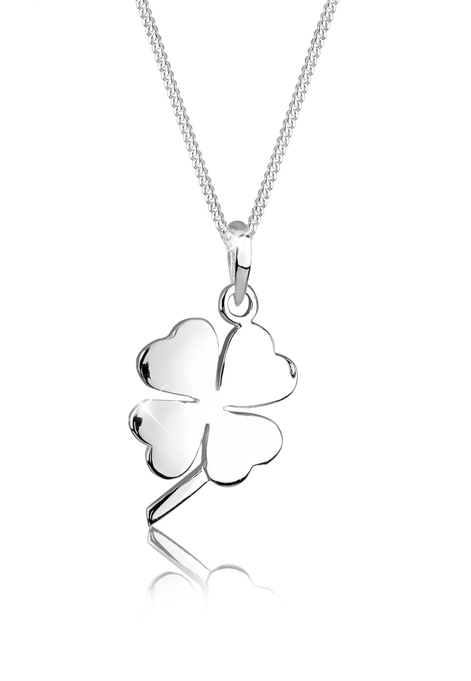 Elli Kette mit Anhänger Kleeblatt Glücksbringer 925 Silber, Kleeblatt günstig online kaufen