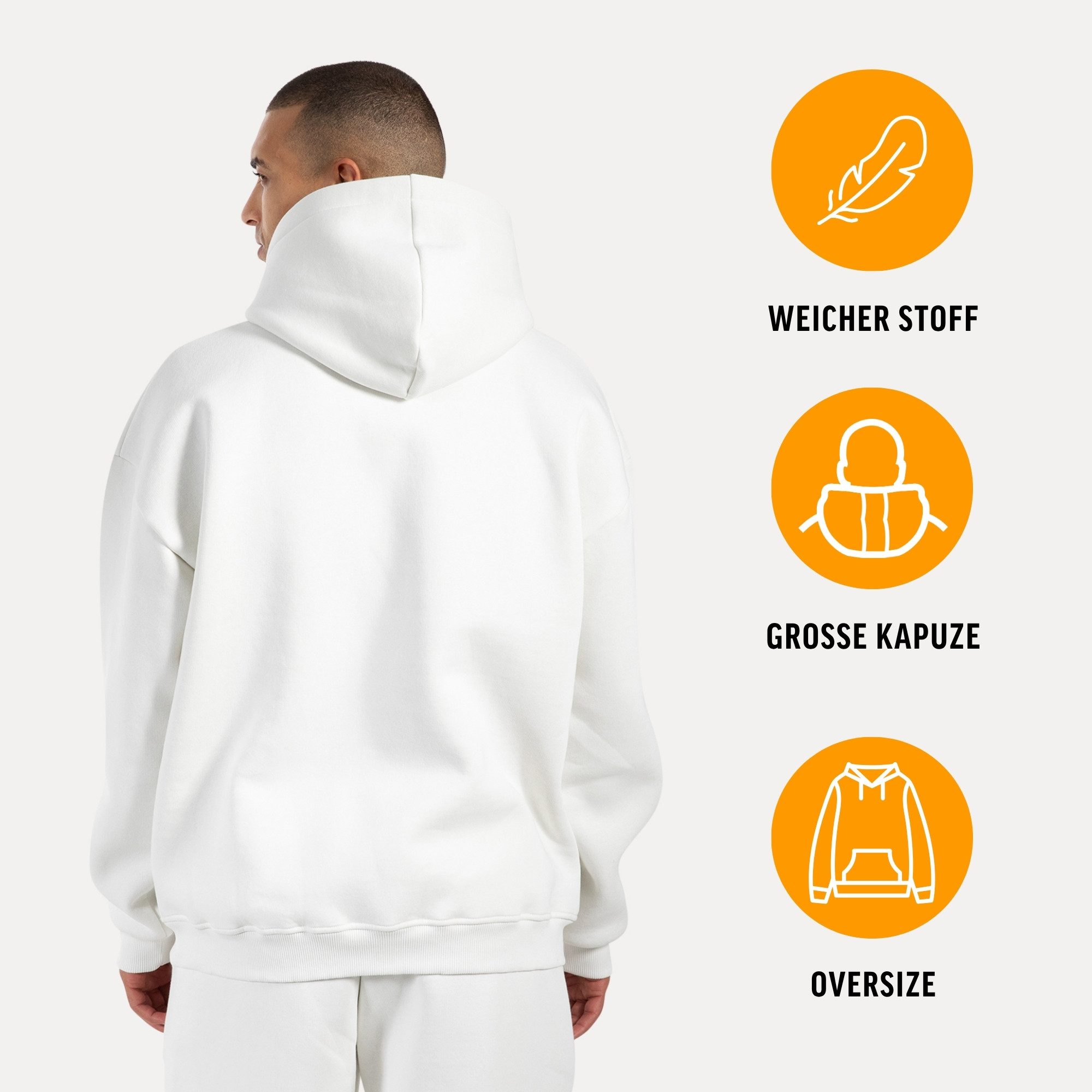Smilodox Hoodie Lorik, Oversize Kapuzenpullover mit großem Frontprint auf d günstig online kaufen