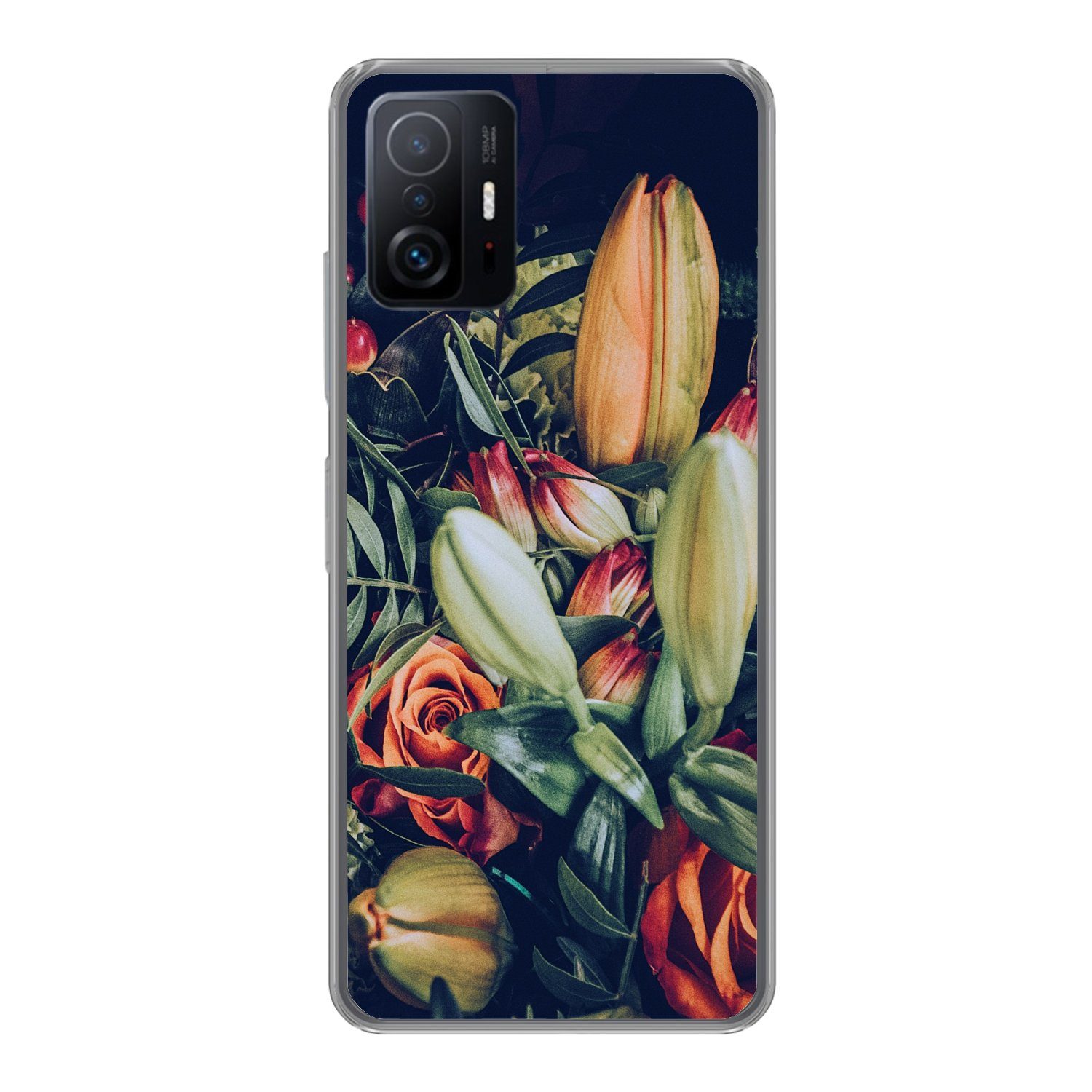 MuchoWow Handyhülle für Xiaomi 11 Lite 5G NE Blumenstrauß - Stilleben - Blumen - Pflanzen, Phone Case, Silikon, Schutzhülle Dünn