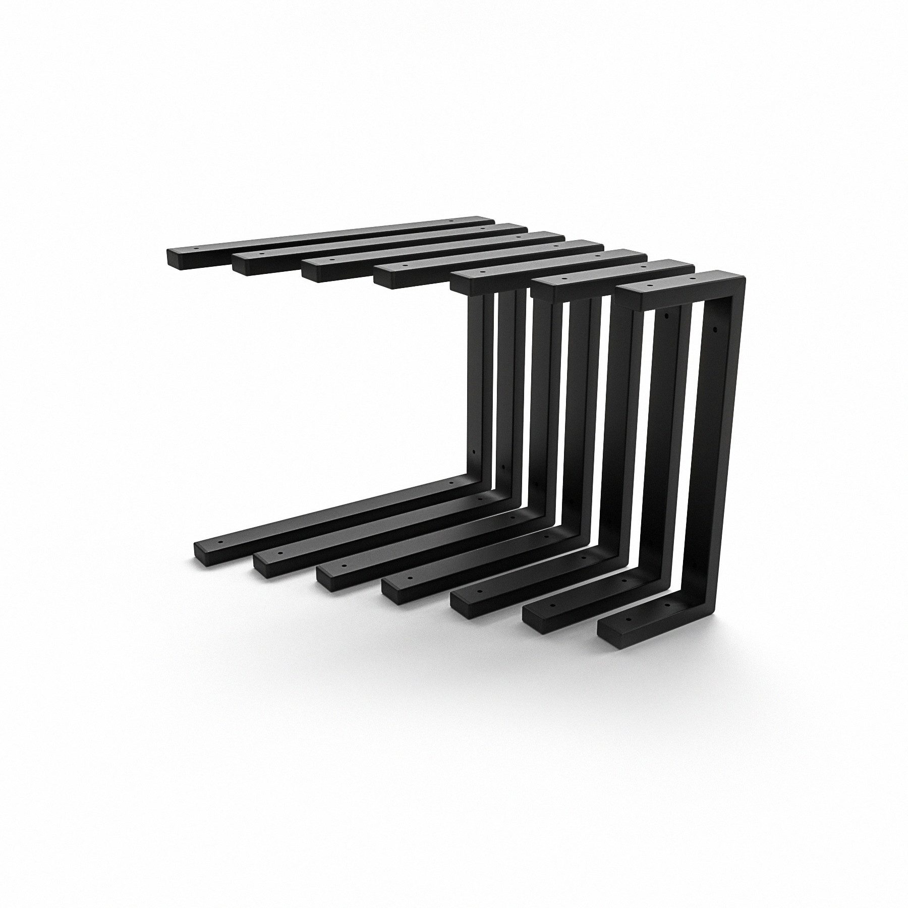 HEVVA Waschtischhalterung LAHN 20 cm Tief 2er Set Schwarz günstig online kaufen