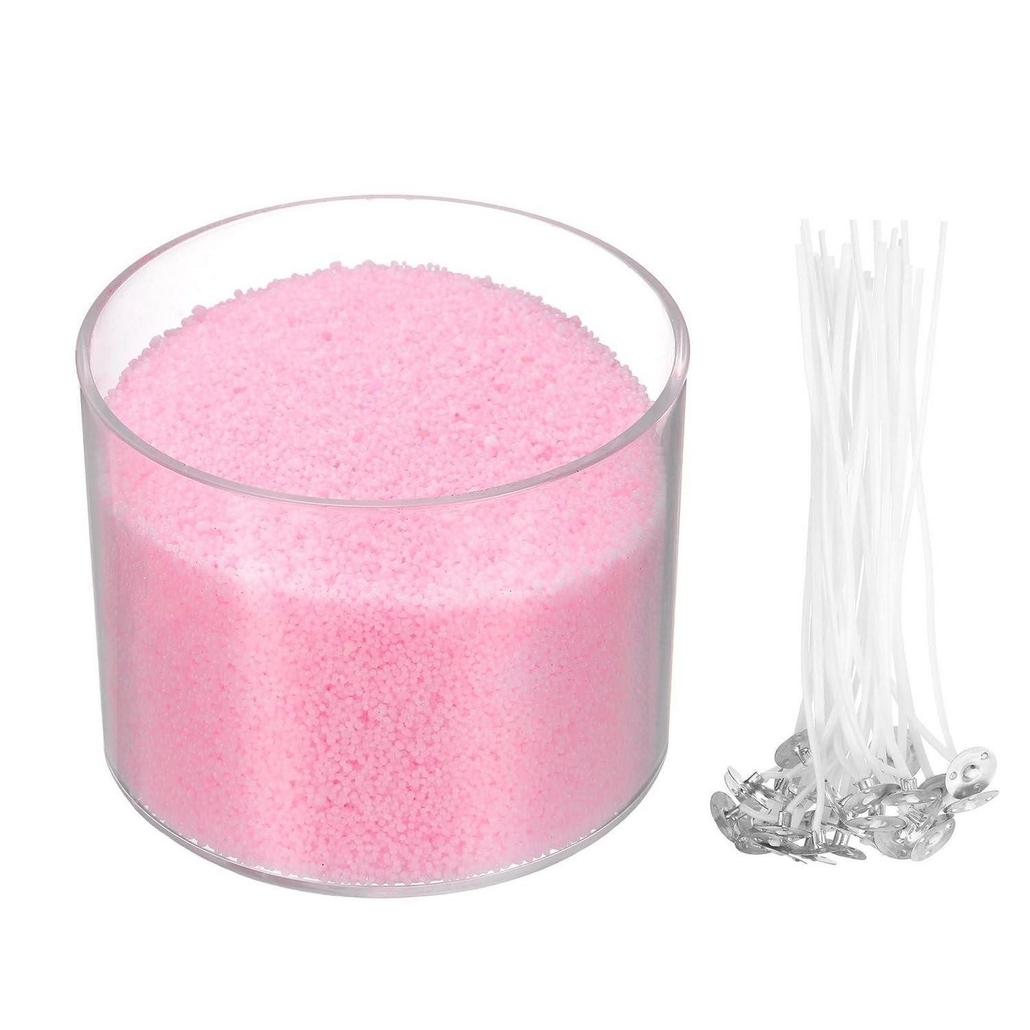 LuxusKollektion Duftkerze Kerzenwachs Perlen Pink 600g 50 Dochte