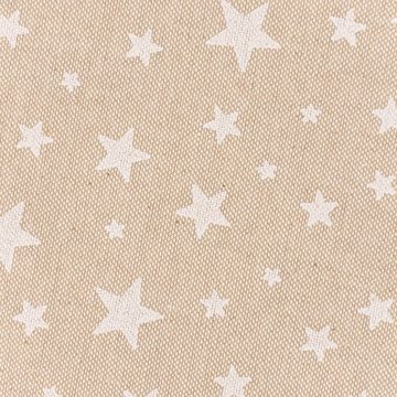 SCHÖNER LEBEN. Tischdecke Weihnachtstischdecke Leinenlook Basic Star Sternchen natur div. Größen, handmade