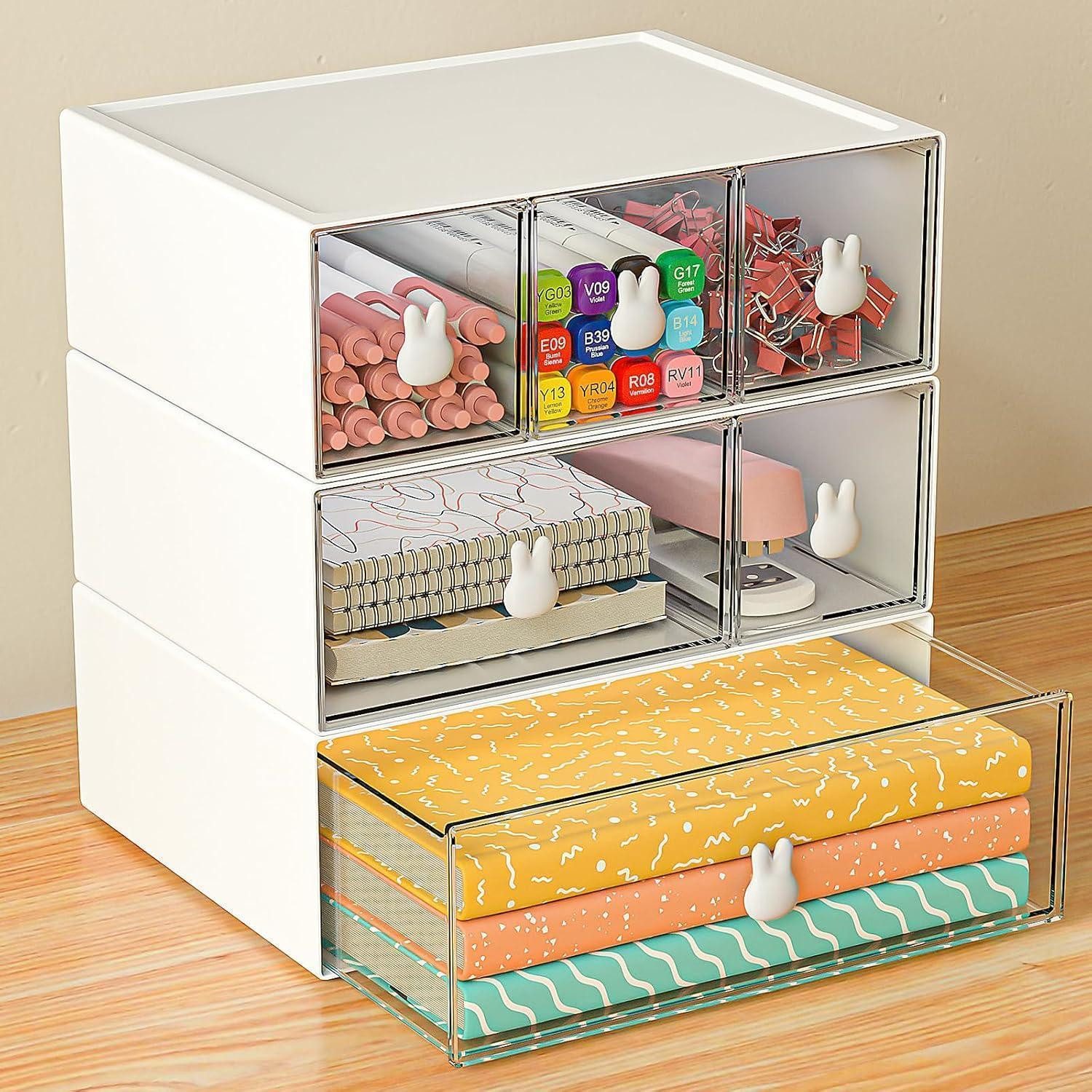 LuxusKollektion Organizer 3er Schubladenbox Organizer Stapelbar Schubladen