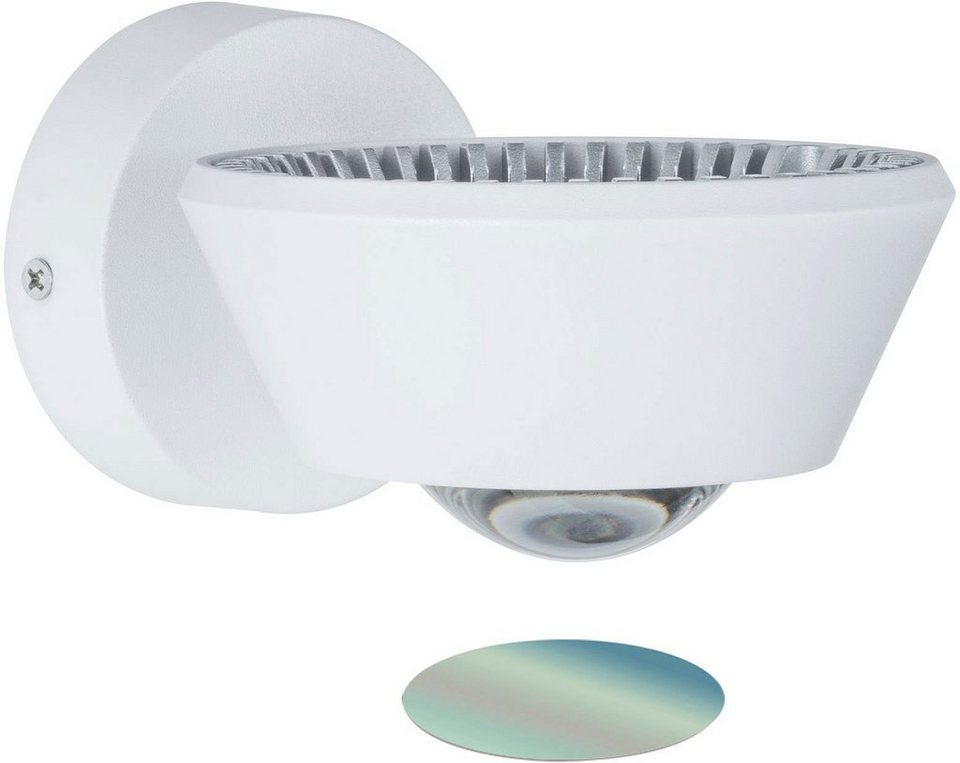 Paulmann LED Wandleuchte Sabik IP44 9 / 1x4W Weiß matt, LED fest integriert,  Warmweiß, Sabik IP44 9 / 1x4W Weiß matt, Energieeffiziente LED Leuchtmittel  im Lieferumfang enthalten