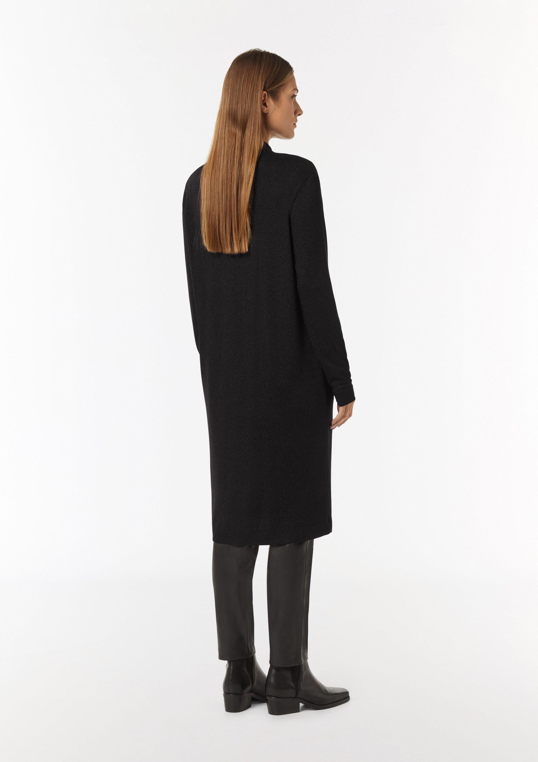 comma Cardigan T-Shirt Langer Jersey-Cardigan mit Metallic-Effekt