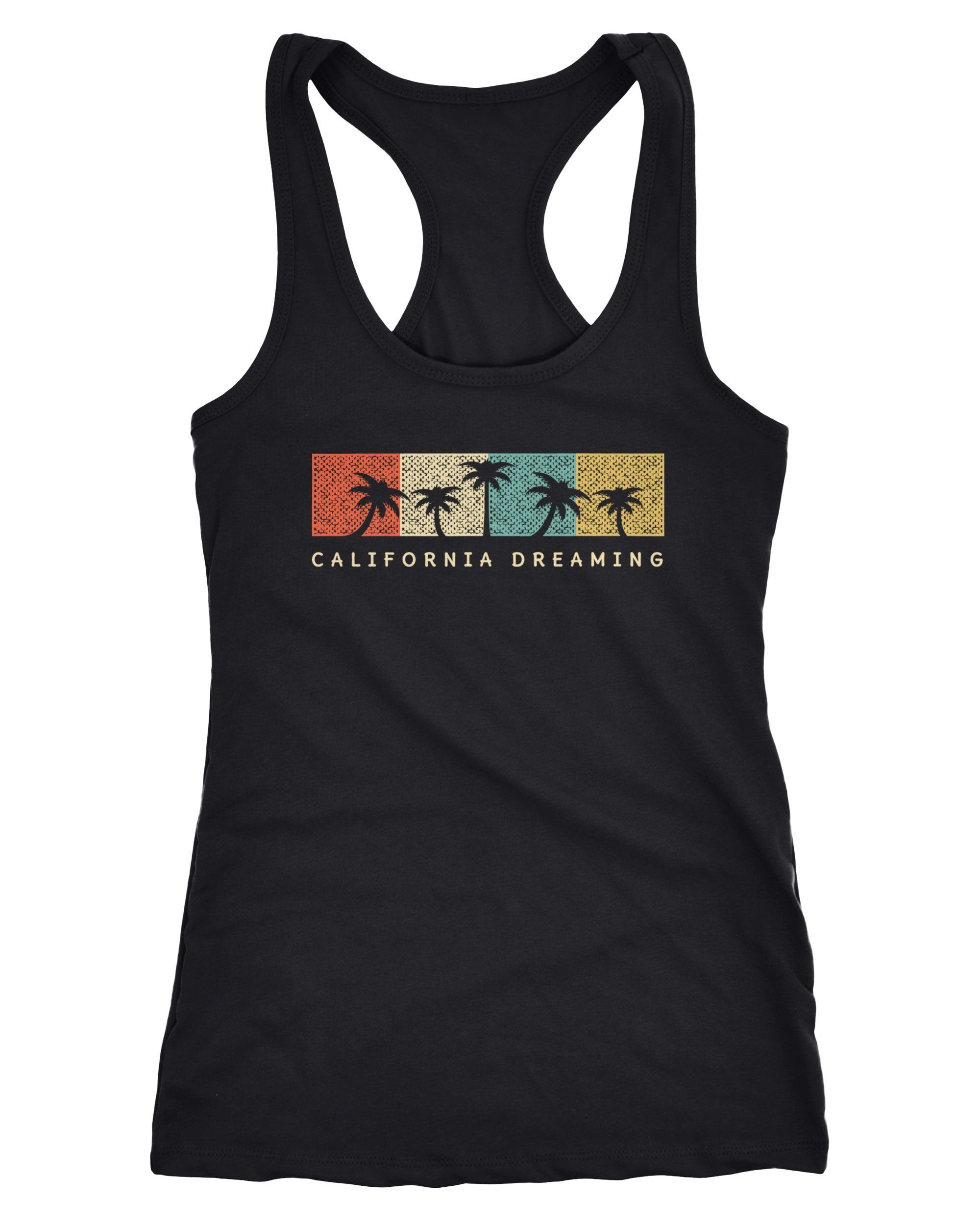 Neverless Tanktop Damen Tank-Top California Dreaming Summer Party Palmen Palms Retro Vintage Racerback Tank Top Neverless®